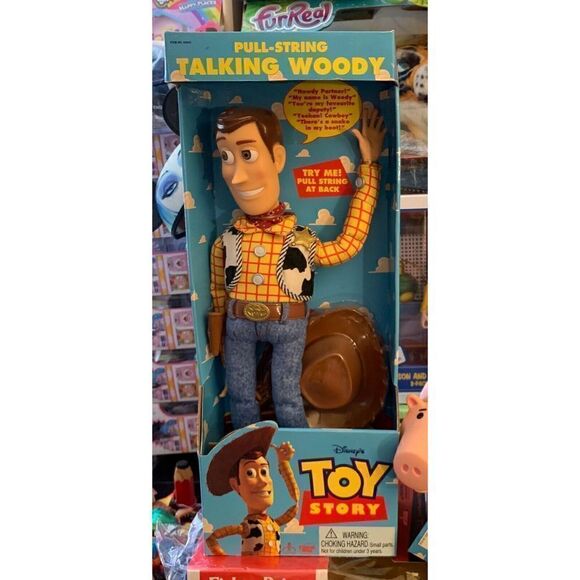 Thinkway Toys Original 1995/96 Toy Story Pull String Woody Still New in His Box - Picture 1 of 12